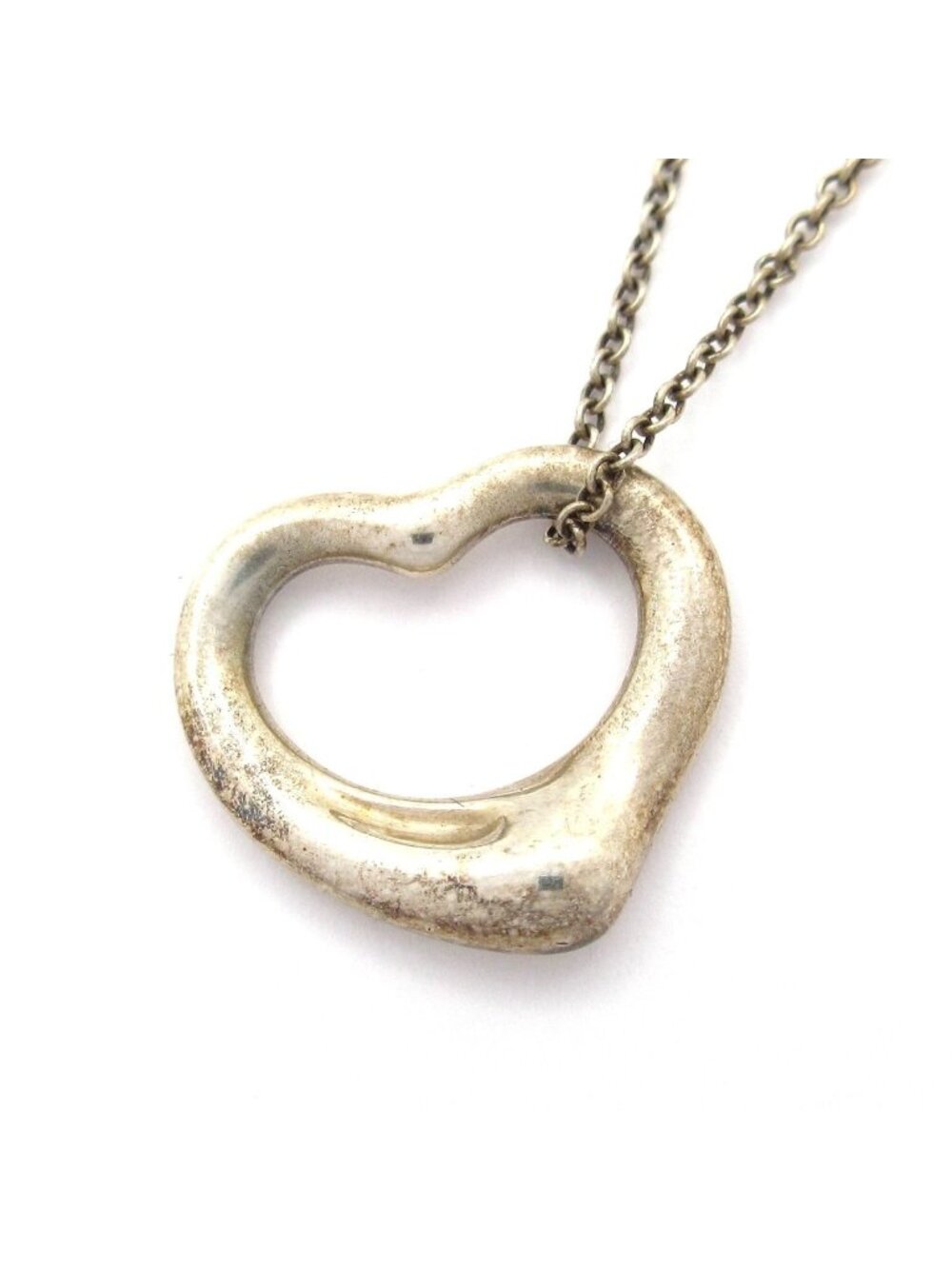 Tiffany & Co Necklace Open Heart Silver